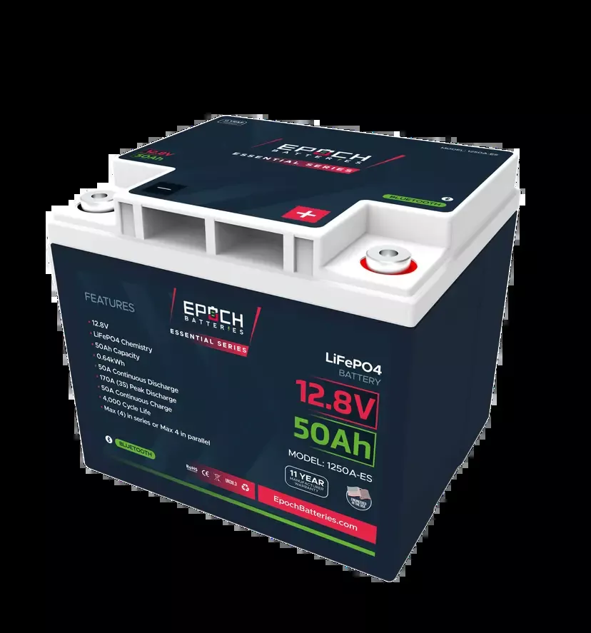 12V 50Ah Essential Series - Bluetooth LiFePO4 Battery