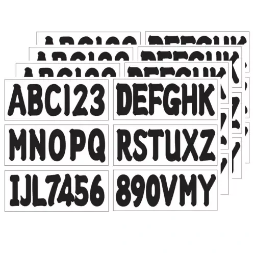 3″ Alpha-Numeric Registration Identification Numbers Stickers – Fits Boats, Cars, Mailboxes (Replaces JLM MARINE 883BK) In Demand