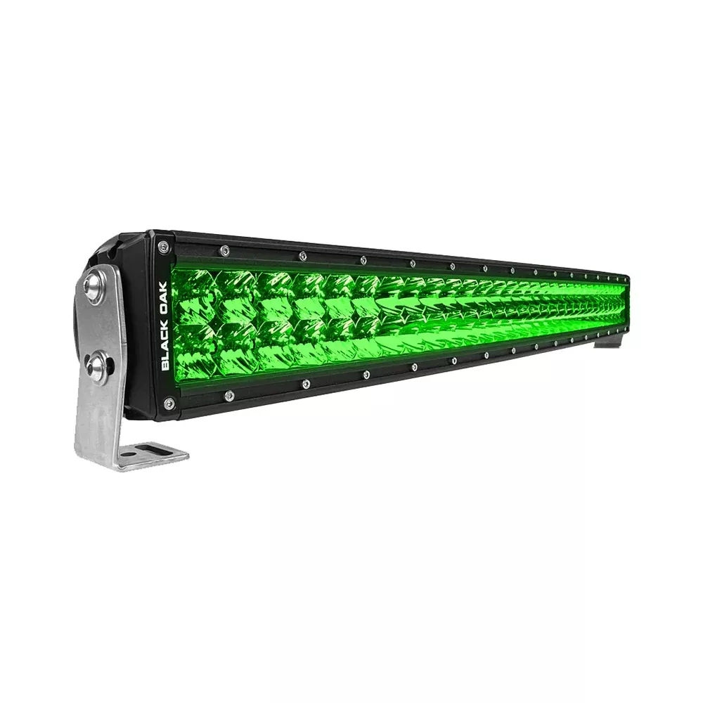 30" Green LED Hunting Light Bar – Curved Combo – Black Oak Pro Series 3.0
