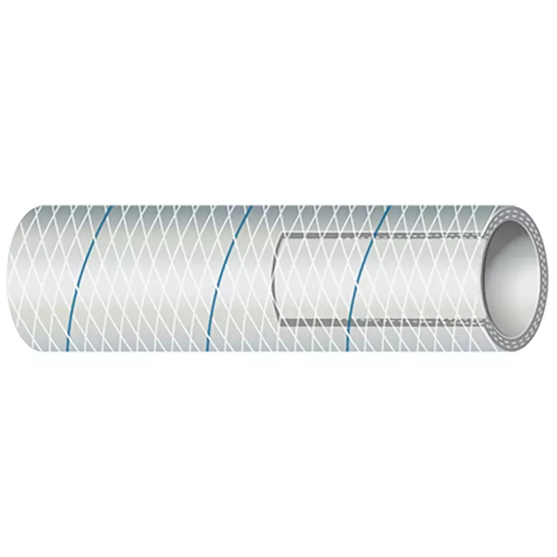 5/8 inch Clear PVC Tubing with Blue Tracer, 50 foot Best Choice