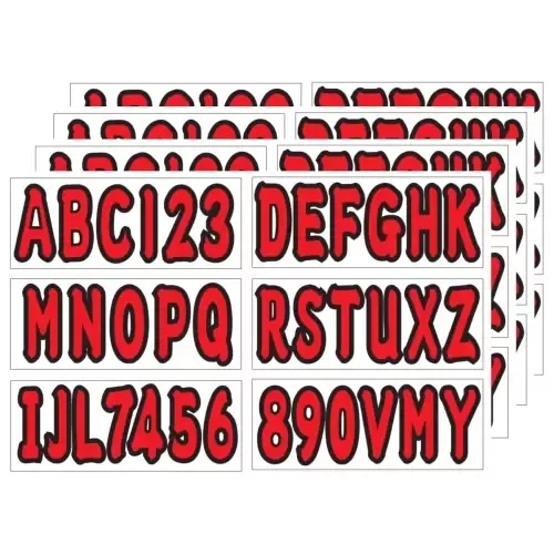 Alpha-Numeric Registration Identification Stickers – Fits Boats, Cars, Mailboxes (Replaces OEM Registration Numbers) Fast Shipping
