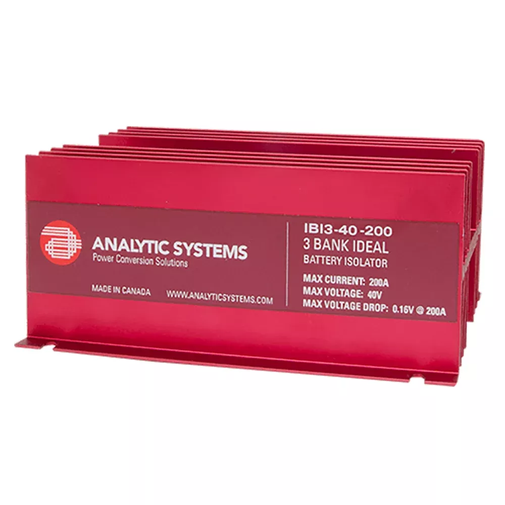 Analytic Systems 200A, 40V 3-Bank Ideal Battery Isolator