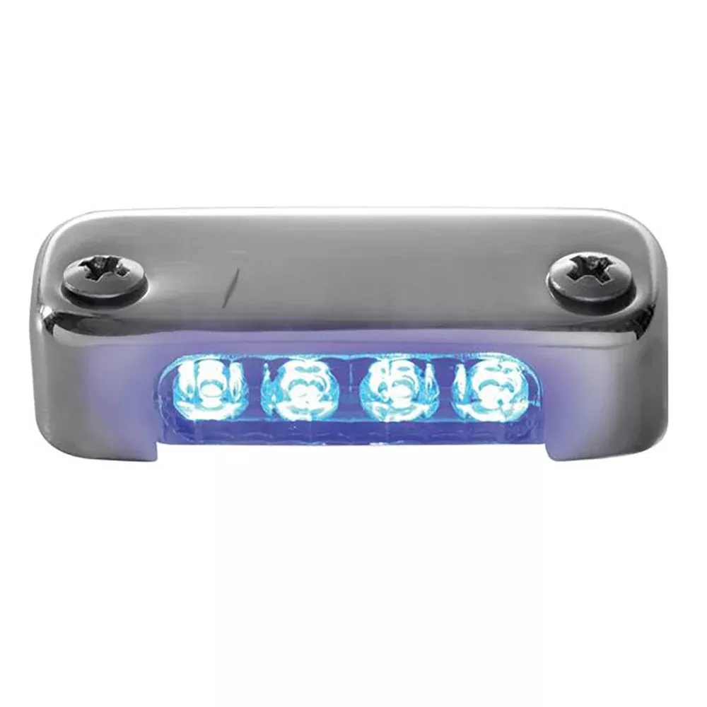 Attwood Blue LED Micro Light w /Stainless Steel BezelVertical Mount [6350B7]