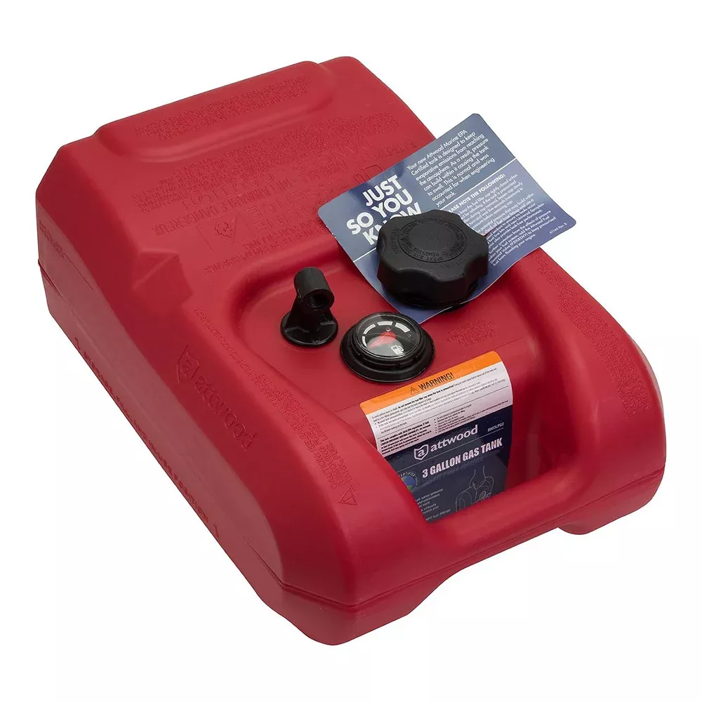 Attwood Portable Fuel Tank - 3 Gallon w /Gauge [8803LPG2]