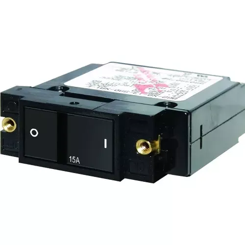 Authentic Blue Sea 7408 Single Pole Small Case 2″ Flat Rocker Circuit Breaker [7408]