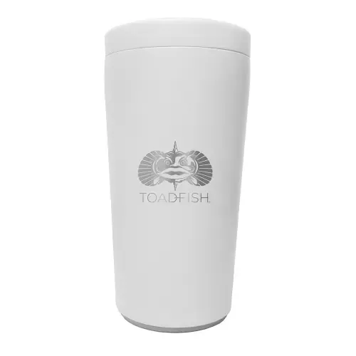 Bargain Toadfish Non-Tipping Can Cooler 2.0 – Universal Design – White [5005]