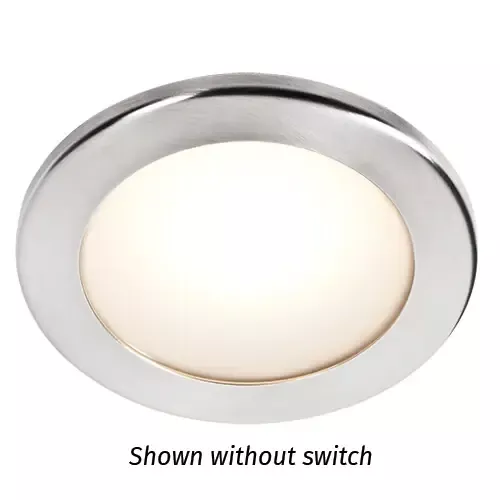 BCM Orlando 75, Polished Stainless Steel, Switch On Frame, 2W, 3000K, 8-32V, IP66, Spring Mount Luxury