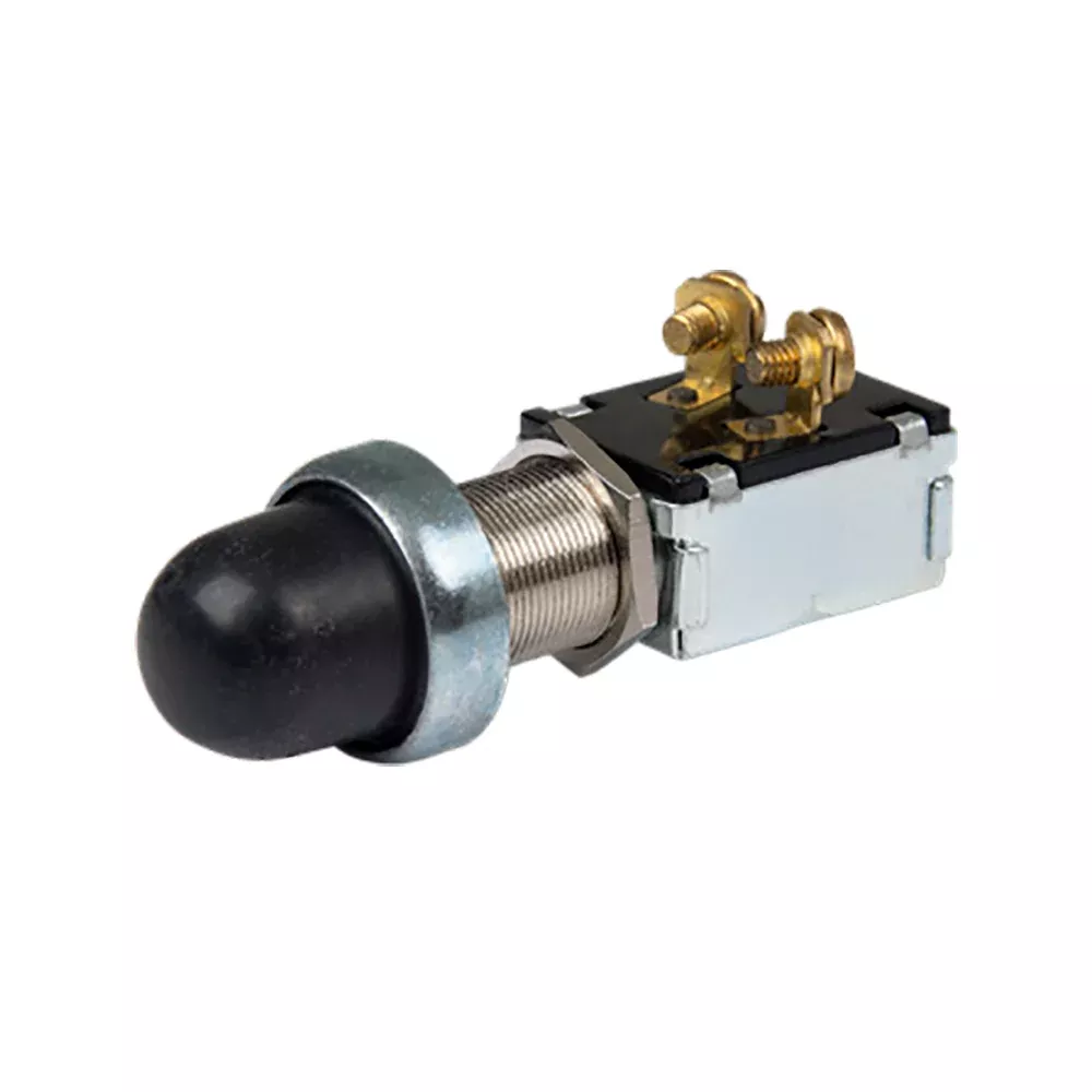 BEP 2-Position SPST Moisture Sealed Push Button Switch - OFF/(ON)