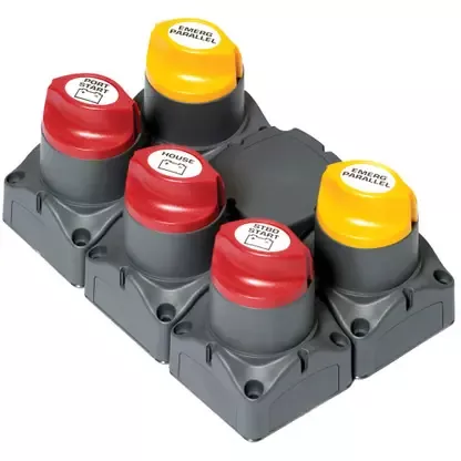 BEP Battery Distribution Cluster f /Twin Outboard Engines w /Three Battery Banks w /Motorized VSR [80-716-0018-00]