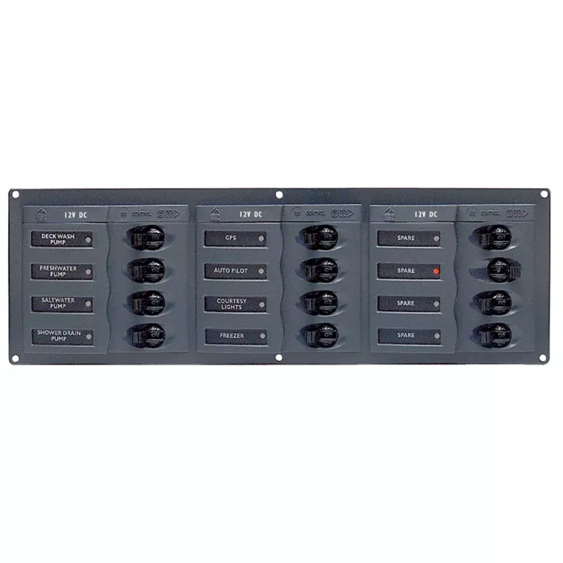 BEP DC Panel - 12-Way - No Meter - Horizontal