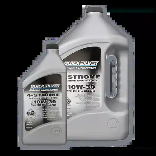 Best Choice OEM Quicksilver 10W-30 4-Stroke Synthetic Blend Marine Engine Oil 8M0142135 8M0142146 Power Boat Supply