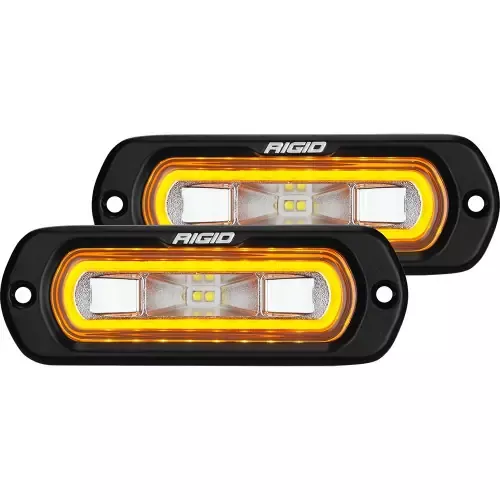 Best Price Rigid Industries 53223 SR-L Series Flush Mount Spreader Light – Black Housing – Amber Halo