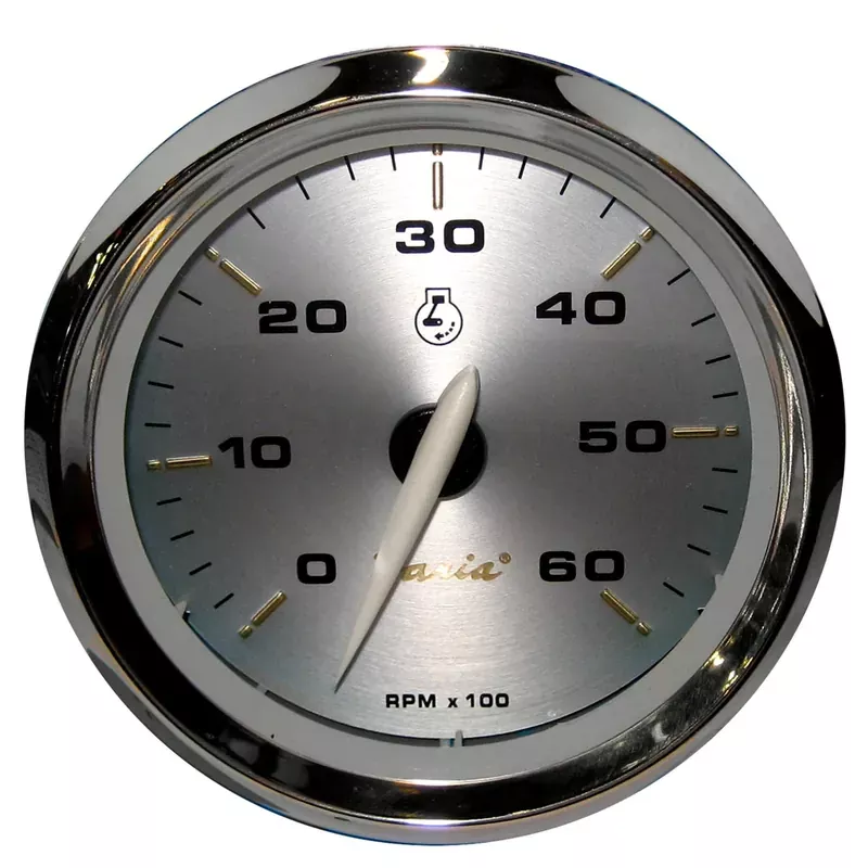 Best Seller Faria Kronos 4″ Tachometer – 6,000 RPM (Gas – Inboard & I/O) [39004]
