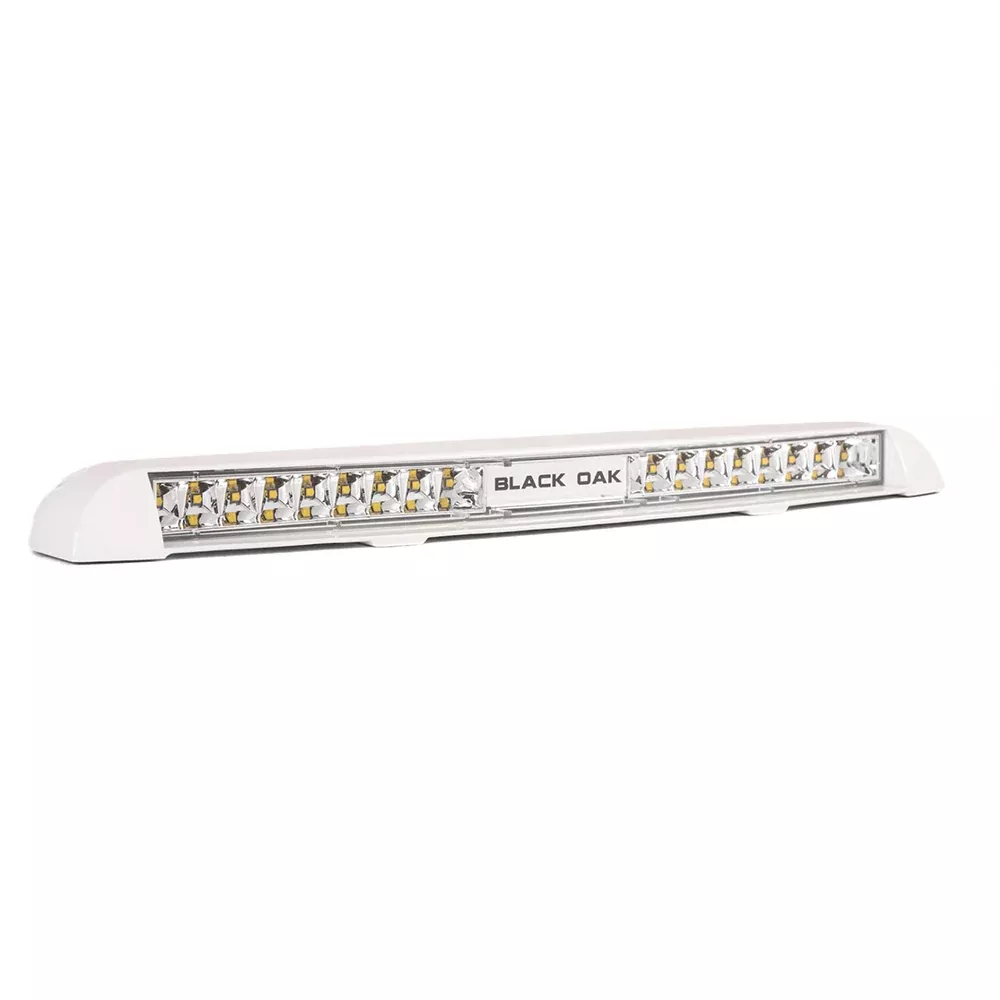 Black Oak Low Profile Marine Bar - Flood - White [LP-WX]