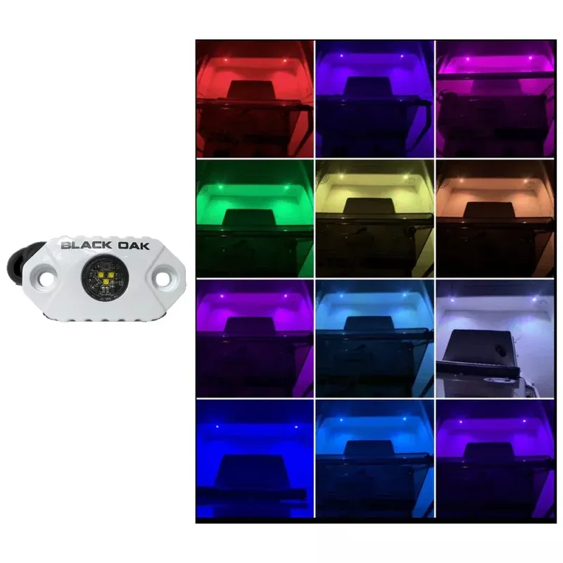 Black Oak Rock Accent Light - RGB - White Housing[MAL-RGB]