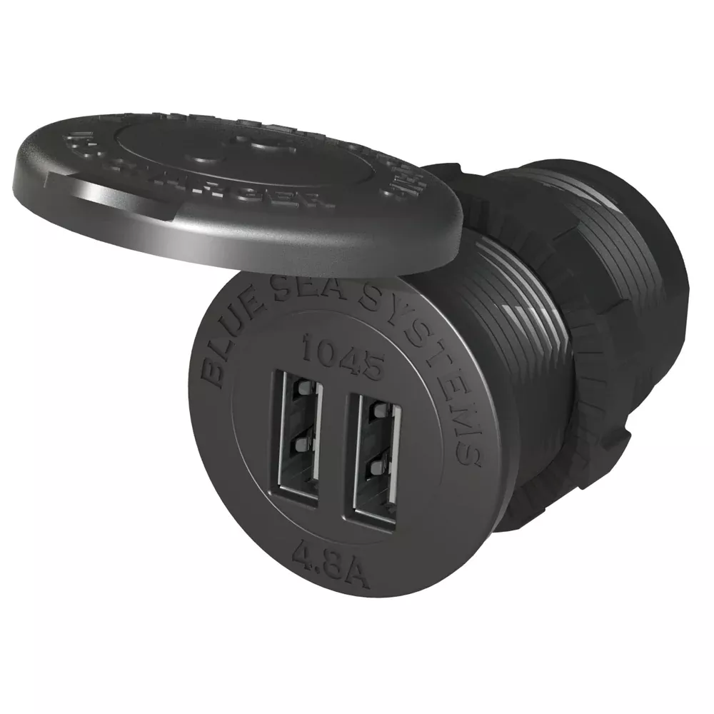Blue Sea 1045 12 /24V Dual USB Charger - 1-1 /8