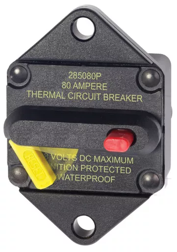 Blue Sea 285-Series 80 Amp Circuit Breaker Panel Mount