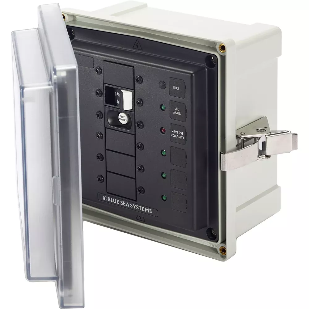 Blue Sea 3116 - SMS Panel Enclosure w /ELCI (30A) and 3 Blanks - 120V [3116]