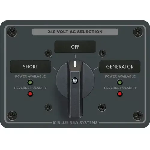 Blue Sea 8363 AC Rotary Switch Panel 65 Ampere 2 Positions + OFF, 3 Pole [8363] Cheap