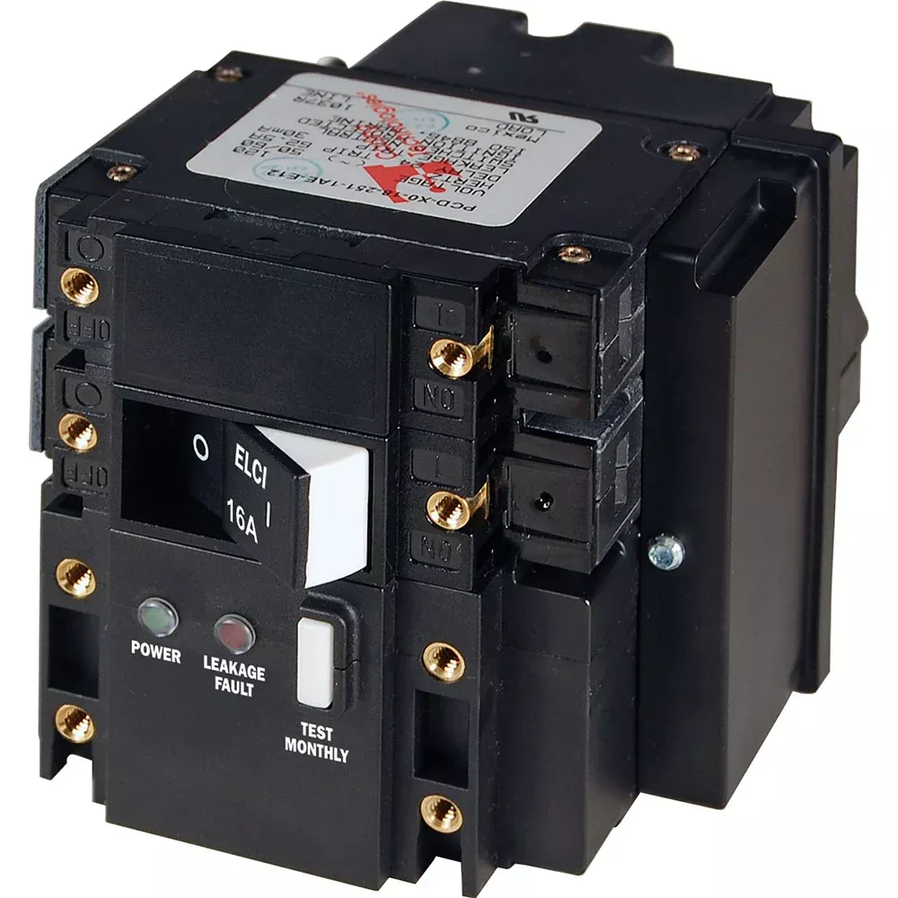 Blue Sea C-Series ELCI Main Circuit Breaker - Double Pole 230V AC 16A [3091]