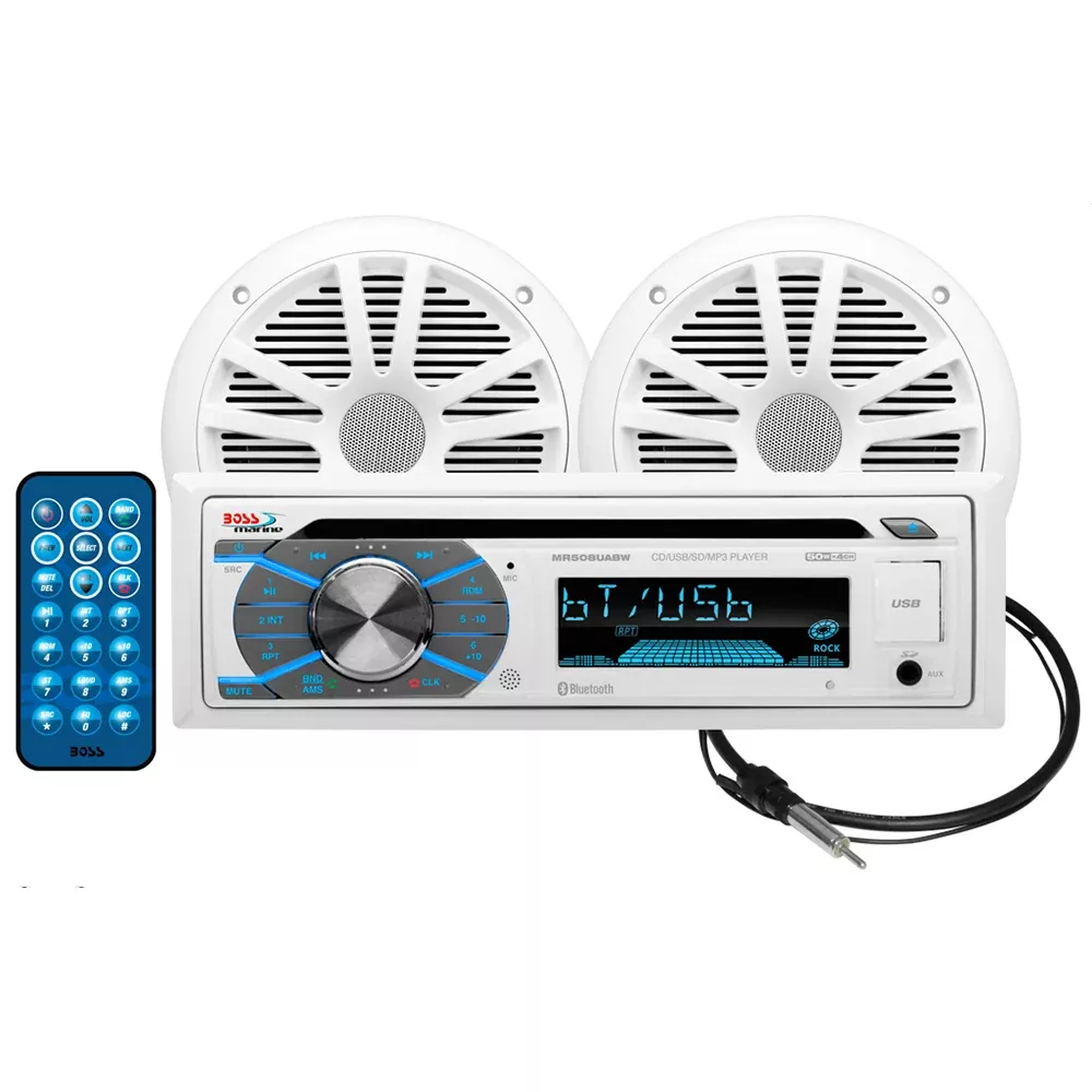 Boss Audio MCK508WB.6 Marine Stereo6.5" Speaker Kit - White