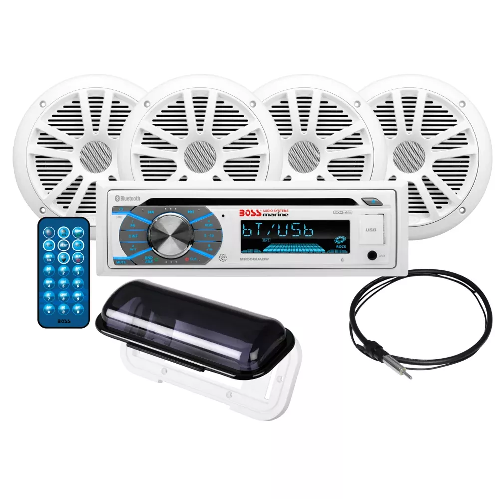 Boss Audio MCK508WB.64S Marine Stereo2 Pairs of 6.5