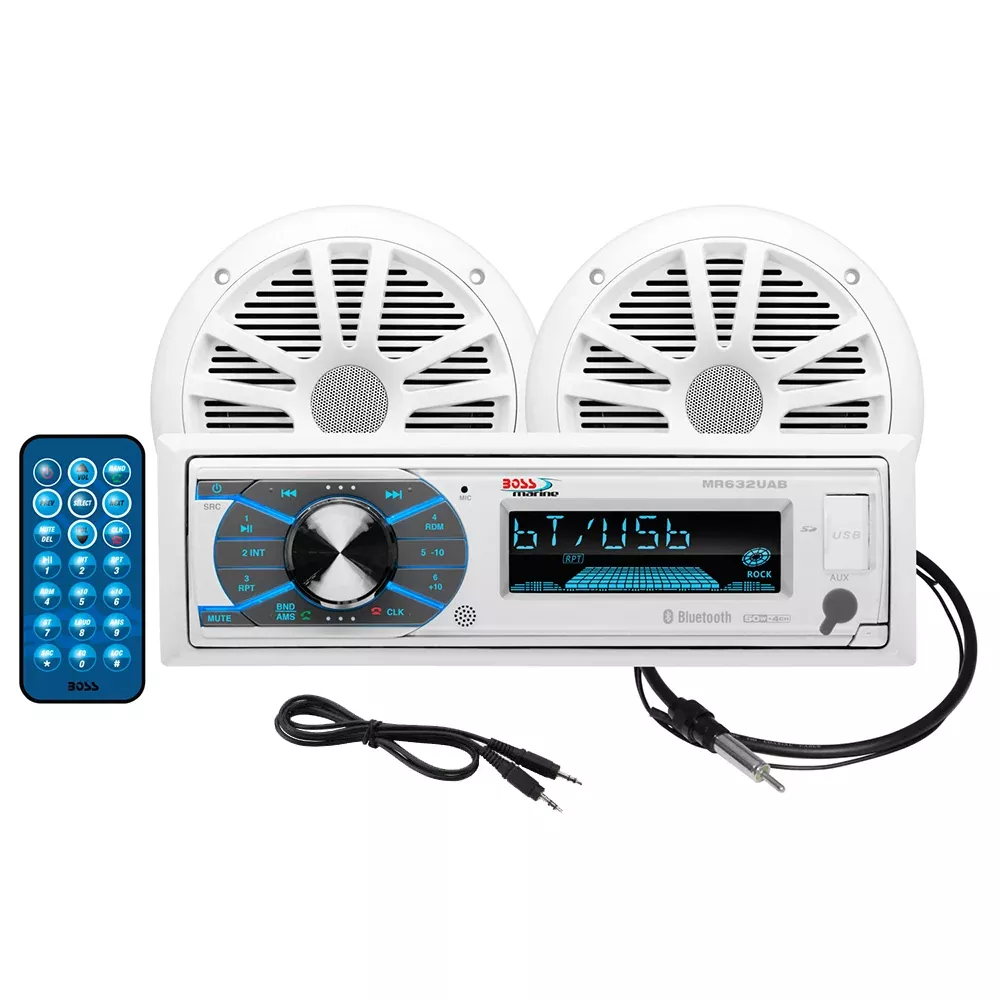 Boss Audio MCK632WB.6 Marine Stereo6.5" Speaker Kit - White