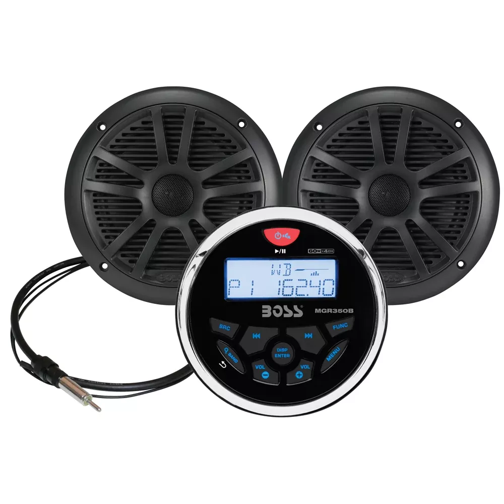 Boss Audio MCKGB350W.6 Marine Stereo6.5" Speaker Kit - Black