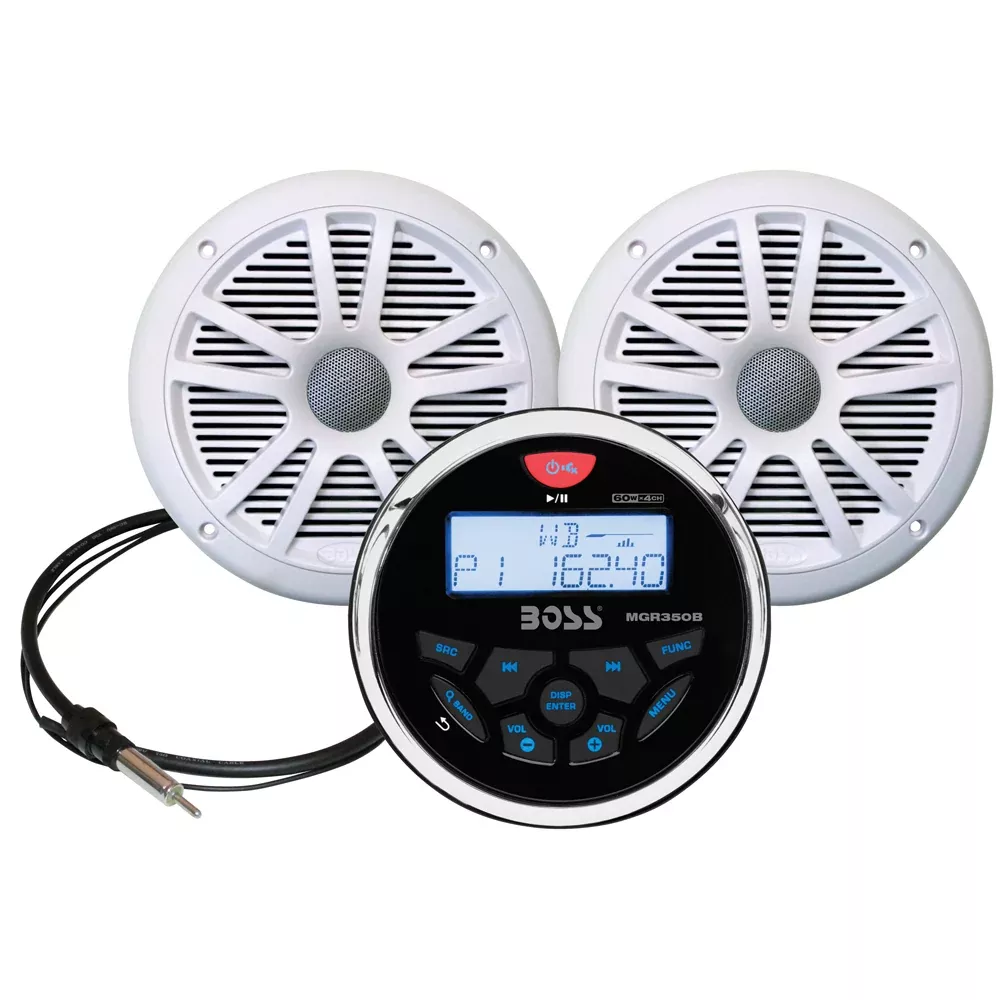 Boss Audio MCKGB350W.6 Marine Stereo6.5" Speaker Kit - White