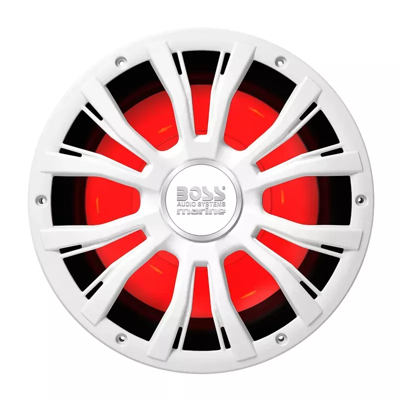 Buy Today Boss Audio MRG10W 10″ Marine 800W Subwoofer w/Multicolor Lighting – White