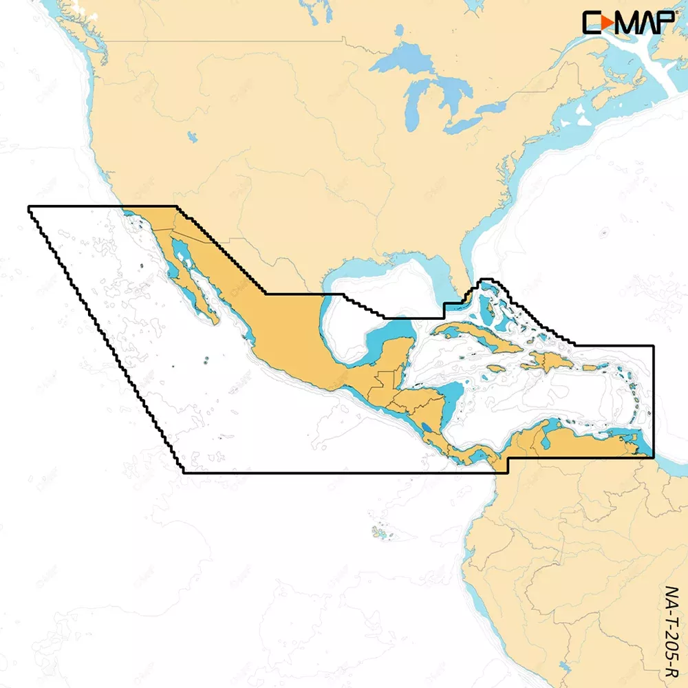 C-MAP REVEAL X – Central AmericaCaribbean [M-NA-T-205-R-MS]