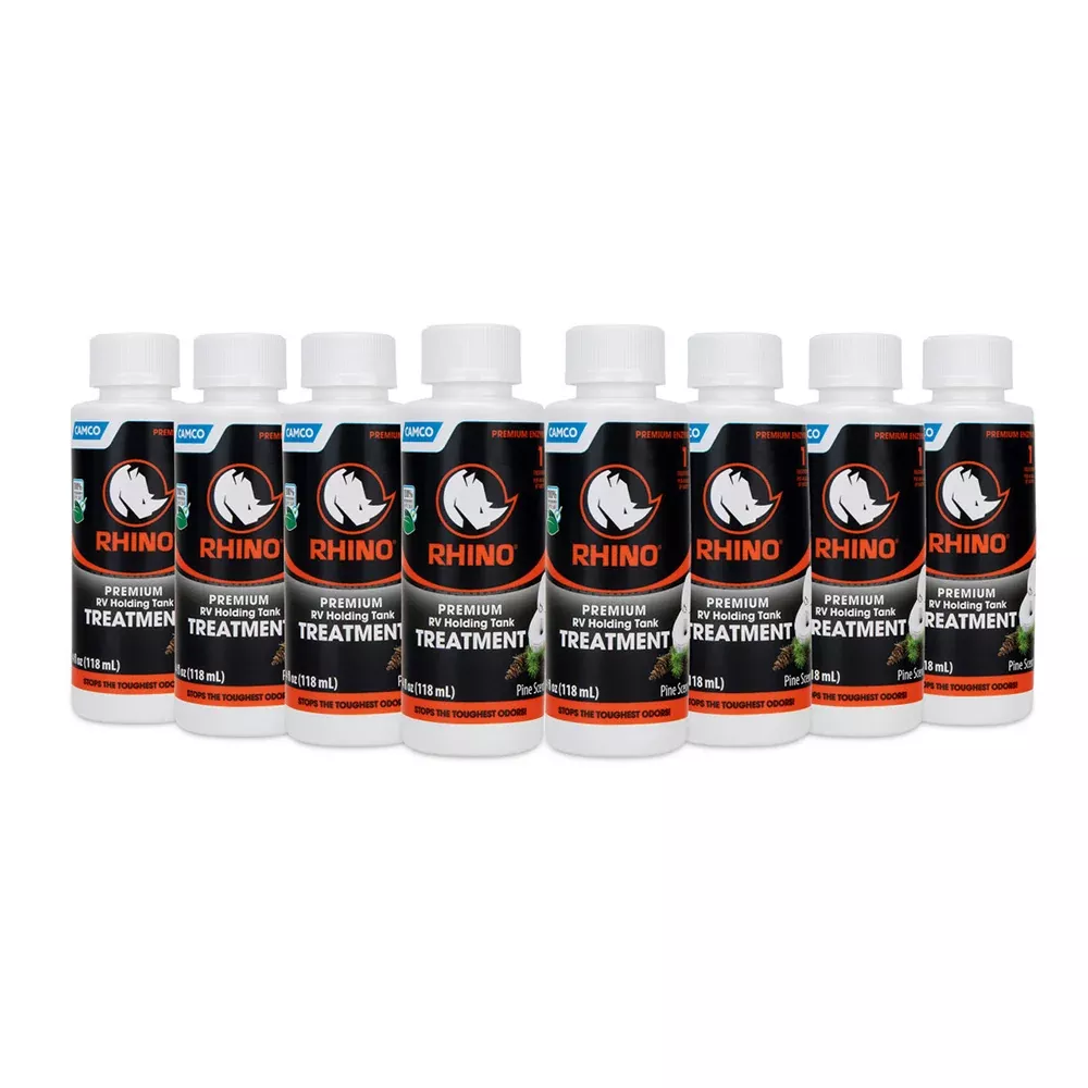 Camco Rhino Premium RV Holding Tank Treatment - 8 Single 4oz Bottles [41511]