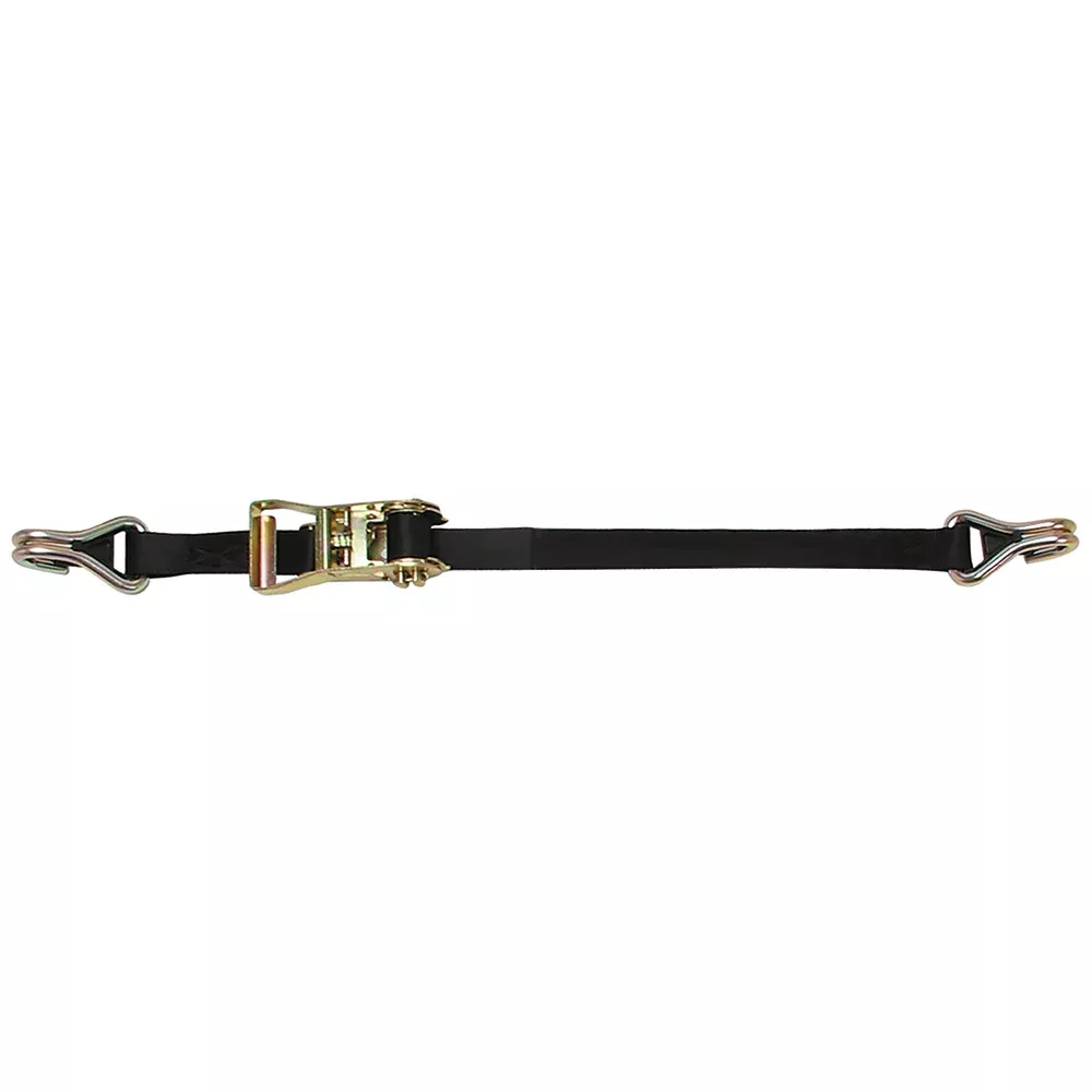 CargoBuckle Ratchet Strap Tie-Down w /Double J-HooksKeeper - 1