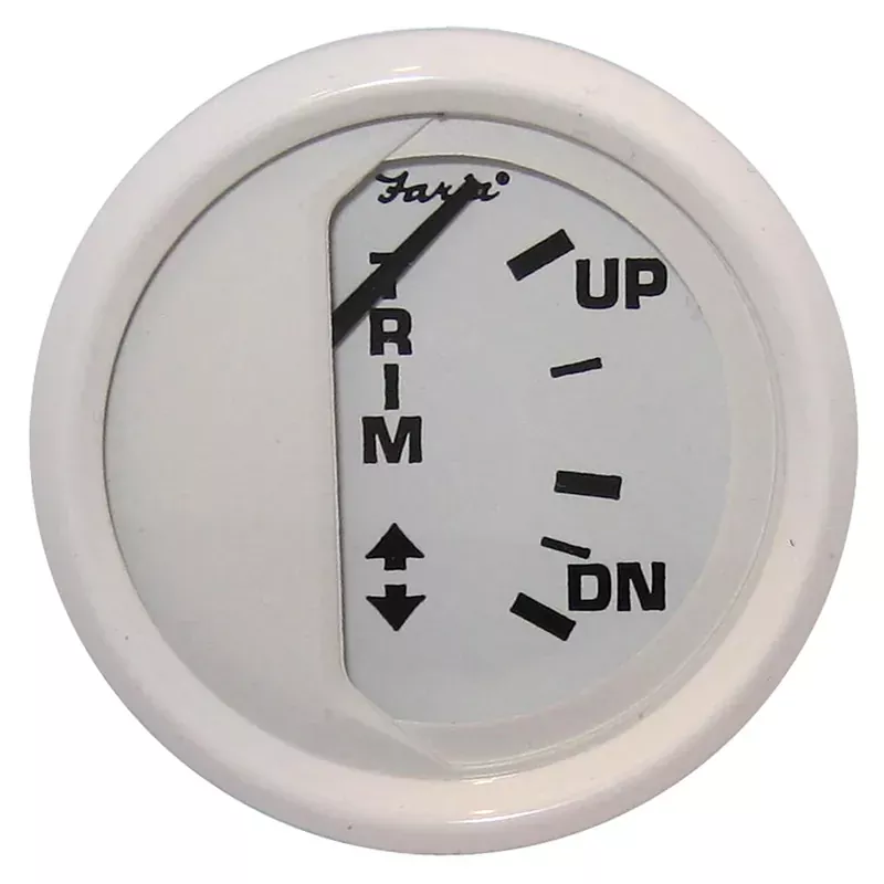 Deal Faria Dress White 2″ Trim Gauge (Mercury / Mariner / Mercruiser / Volvo DP / Yamaha 01 and newer) [13122]