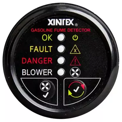 Direct From Factory Fireboy-Xintex Gasoline Fume Detector w/Blower Control – Black Bezel – 12V – G-1BB-R