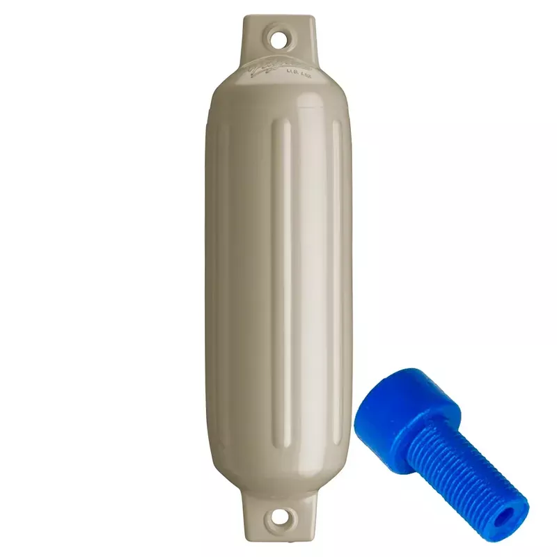 Direct From Factory Polyform G-2 Twin Eye Fender 4.5″ x 15.5″ – Sand w/Adapter [G-2 SAND W/AIR ADAPTER]