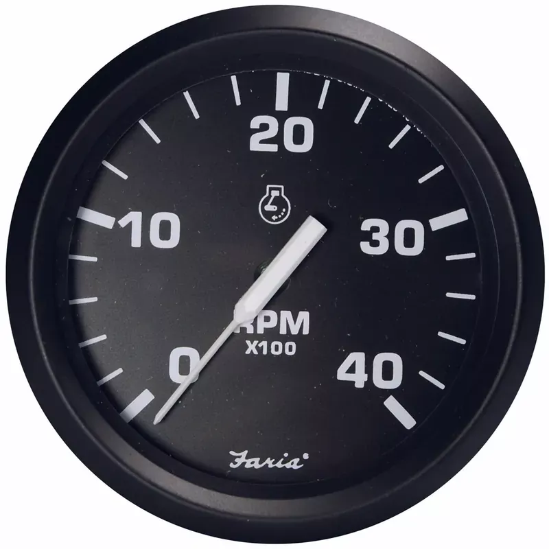 Don’t Miss Out Faria Euro Black 4″ Tachometer – 4000 RPM (Diesel – Magnetic Pick-Up) [32803]