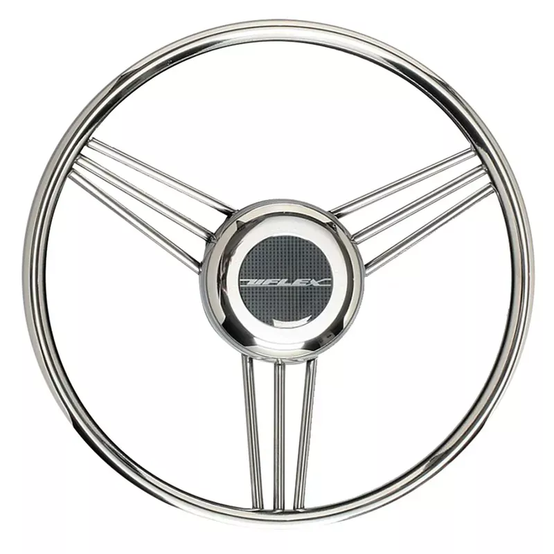 Don’t Miss Out Uflex V27 13.8″ Steering Wheel – Stainless Steel Grip Spokes [V27]