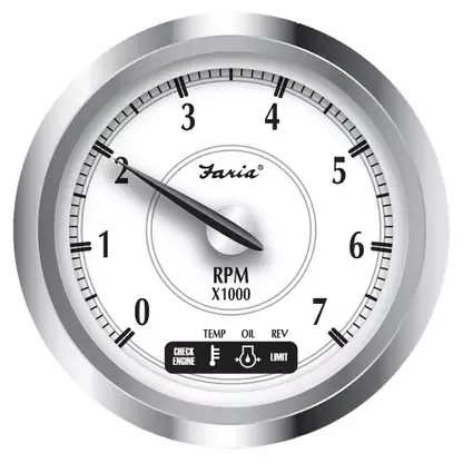 Faria Newport SS 4″ Tachometer w/System Check Indicator f/Suzuki Gas Outboard – 0 to 7000 RPM – 45001 Get Yours