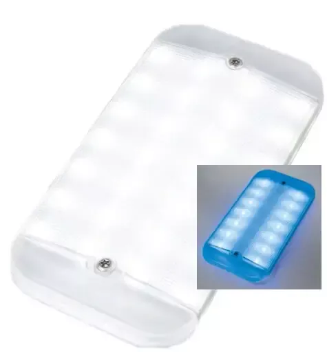Final Sale Frensch F-28 LED, Clear, Cool White with Blue Nightlight 10-30VDC, Surface-Mount