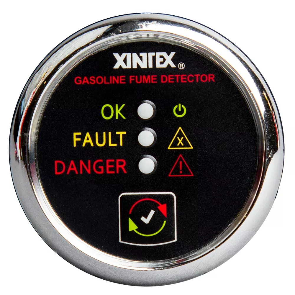 Fireboy-Xintex Gasoline Fume Detector - Chrome Bezel - 12 /24V[G-1C-R]