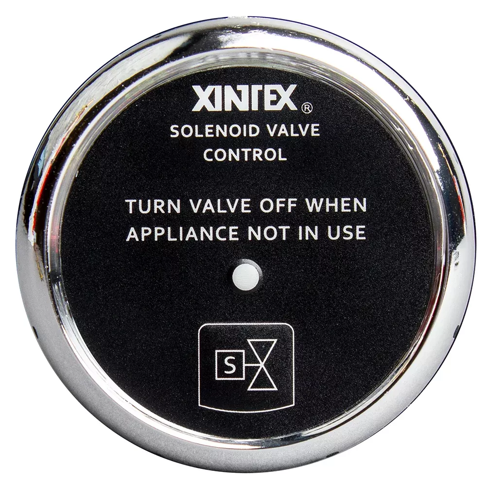 Fireboy-Xintex Propane ControlSolenoid Valve w /Chrome Bezel Display [C-1C-R]