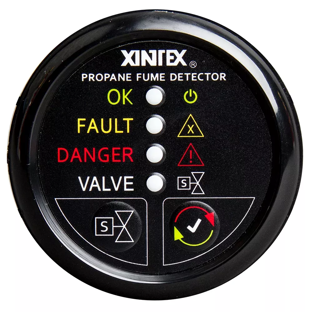 Fireboy-Xintex Propane Fume Detector w /Automatic Shut-OffPlastic Sensor - No Solenoid Valve - Chrome Bezel Display [P-1CNV-R]