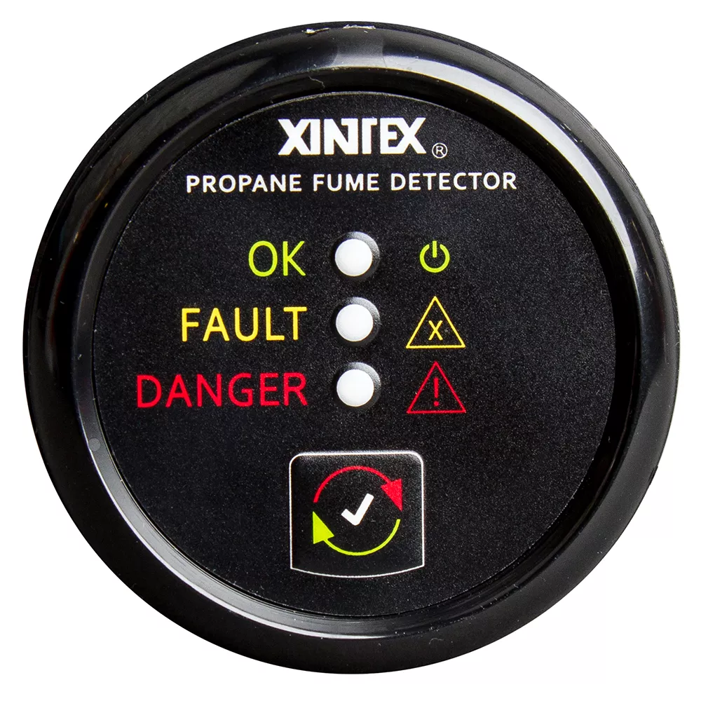 Fireboy-Xintex Propane Fume Detector w /Plastic Sensor - No Solenoid Valve - Black Bezel Display [P-1B-R]