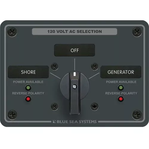 Flash Sale Blue Sea 8367 AC Rotary Switch Panel 30 Ampere 2 Positions + OFF, 2 Pole [8367]