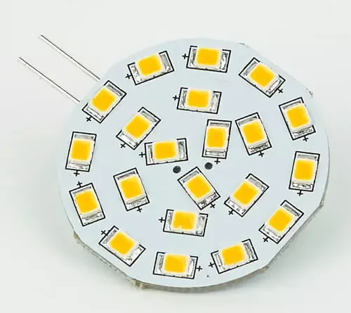 Free Returns Imtra Lighting Corona G4 LED Bulb, Side-Pin, Warm White 10-30VDC, 21XLED, Bulk Packaging