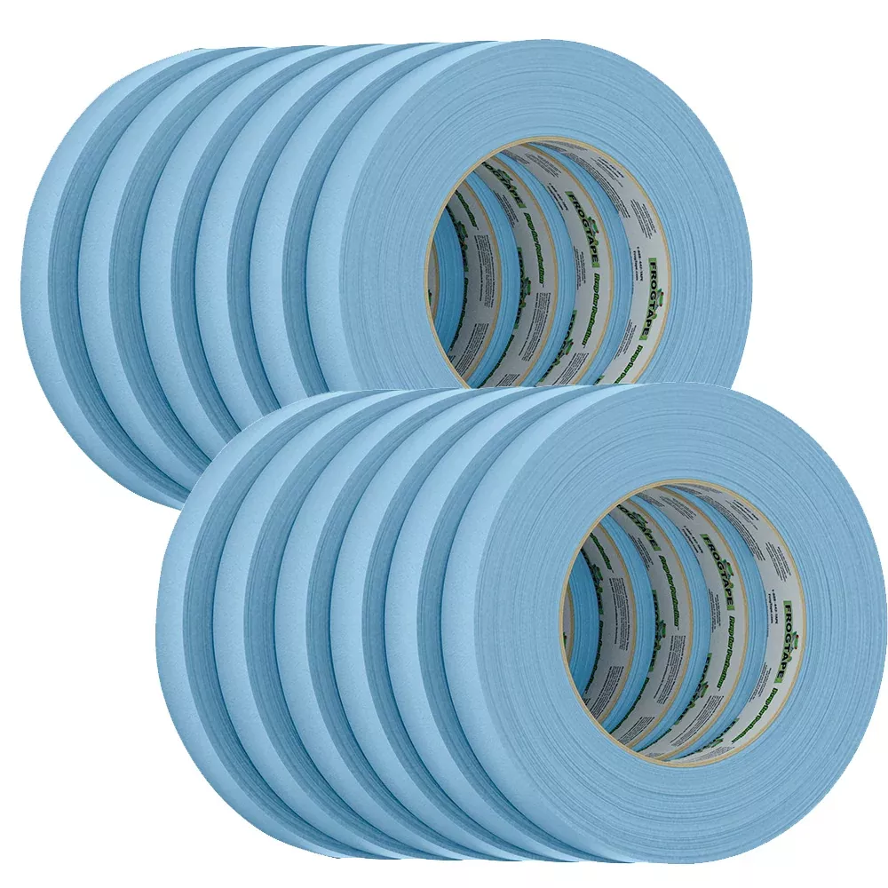 FrogTape CP 250 Medium-High Adhesion Masking Tape - 18MM x 55M x 12-Pack - Light Blue - Rated f/250F [105770]