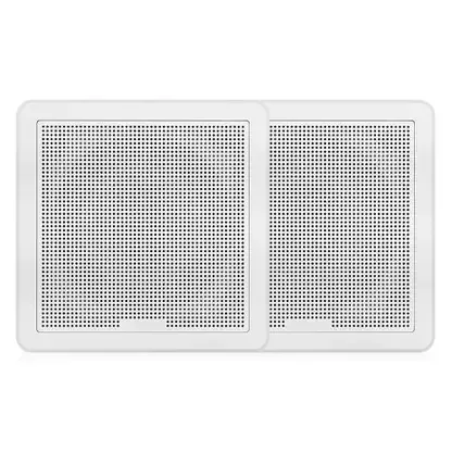 FUSION FM-F77SW FM Series 7.7″ Flush Mount Square Marine Speakers – White Grill – 200W Genuine