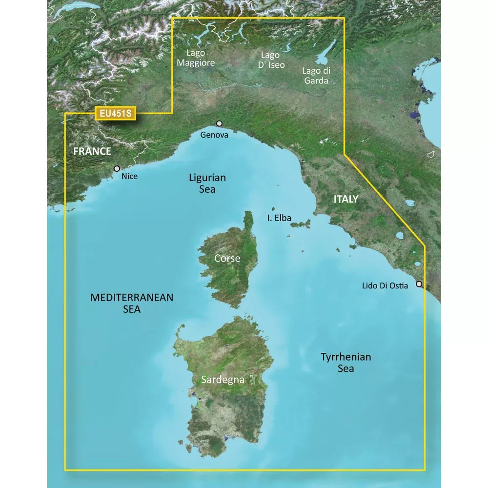 Garmin BlueChart g3 Vision HD - VEU451S - Legurian Sea, CorsicaSardinia - microSD/SD [010-C0795-00]