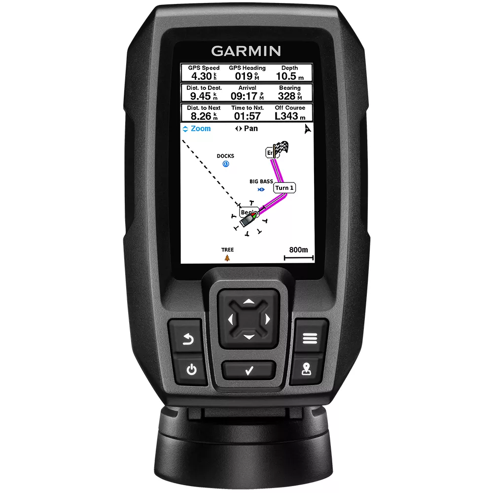 Garmin STRIKER 4 Fishfinder Worldwide Version w /77 /200kHz - 4-Pin Transducer w /Transom & Trolling Motor Mounts [010-01550-01]